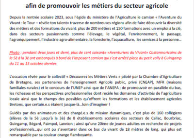 Camion L'Aventure du vivant